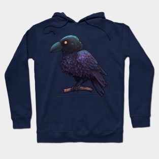 Beautiful Crow with purple tones Hoodie